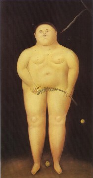 Artworks by 350 Famous Artists Painting - Adam and Eve Adam Fernando Botero